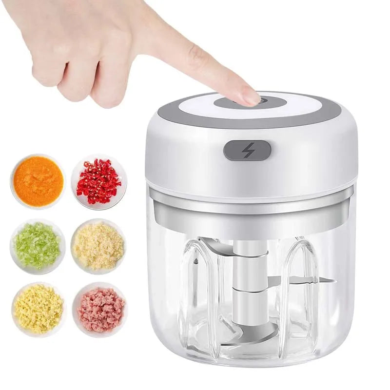 Draadloze maler 100ml/250ml Portable Chopper USB Charging Ginger Chili Vegetable Masher Machine Kitchen