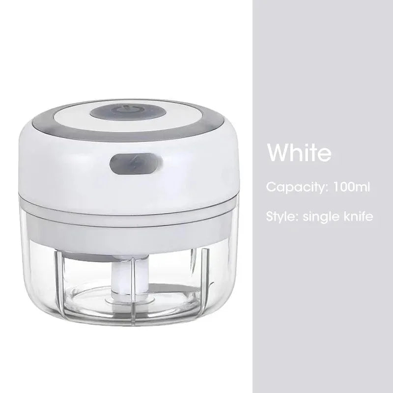 Draadloze maler 100ml/250ml Portable Chopper USB Charging Ginger Chili Vegetable Masher Machine Kitchen