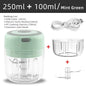 Draadloze maler 100ml/250ml Portable Chopper USB Charging Ginger Chili Vegetable Masher Machine Kitchen